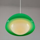 Italian Space Age Pendant in Brass and Acrylic Glass, 1970s