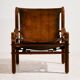 Hungarian calf leather lounge chair