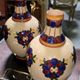 Desvres by Henri Delcourt: pair of signed Art Deco vases.