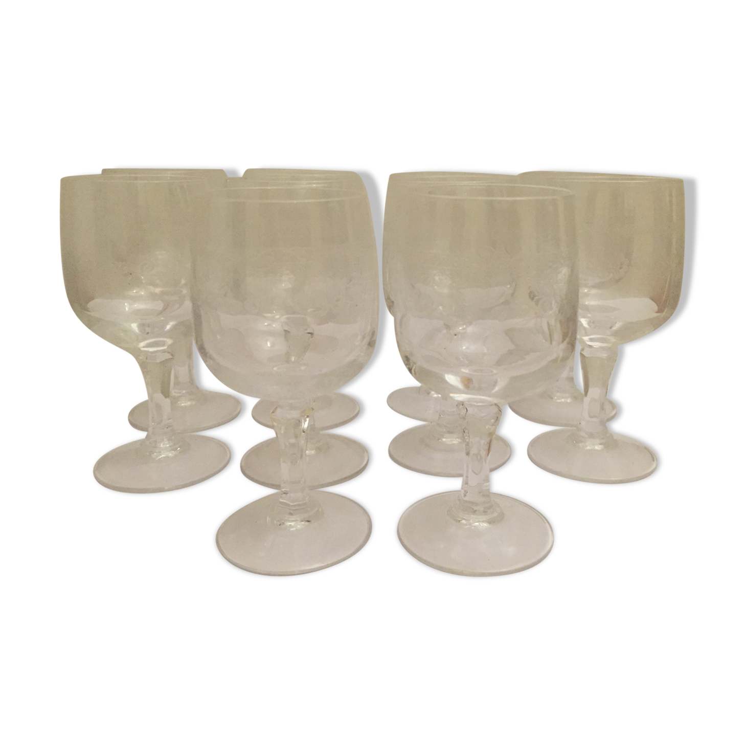 Set of 10 Crystal glasses