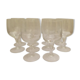 Ensemble de 10 verres en cristal
