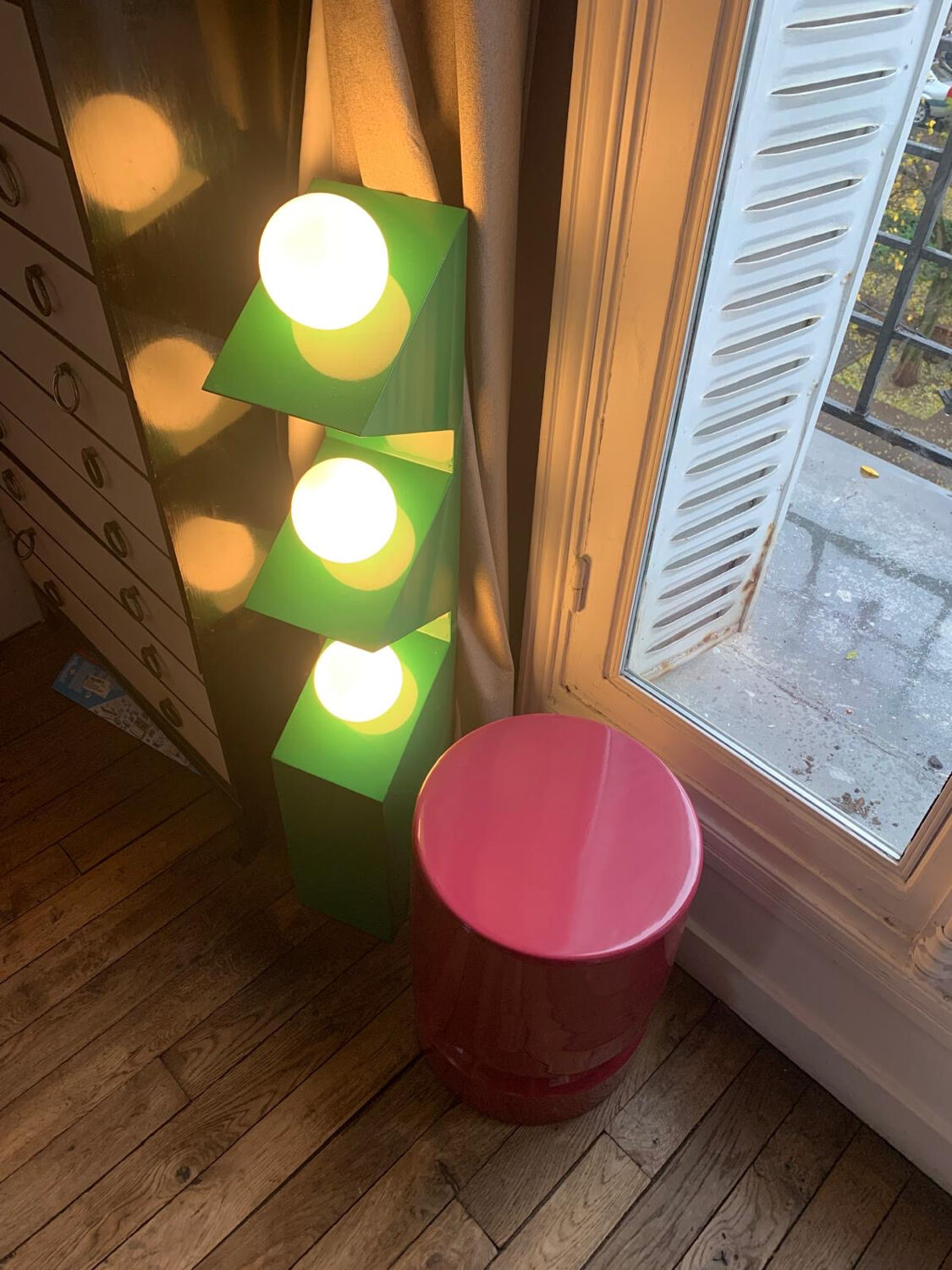 Axel green floor lamp Monoprix