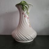 Vintage twisted barbotine vase