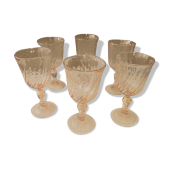 Set of 6 glasses with aperitif or white wine Luminarc Model Rosaline Vintage