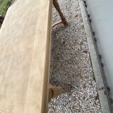 Table de ferme poncée rallonge jusqu'à 2,54m