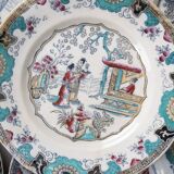 12 plates with large dish, Boch Frères Canton