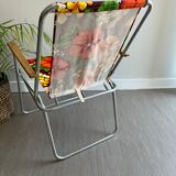 Vintage floral camping chair