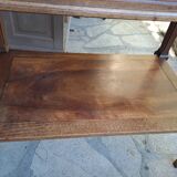 Napoleon III style Worker side table in solid light wood rectangular 1880