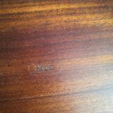 Rolling mahogany dessert signed Holit year 1960