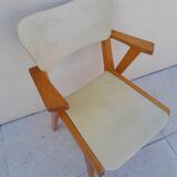 Vintage yellow club armchair year 50 60