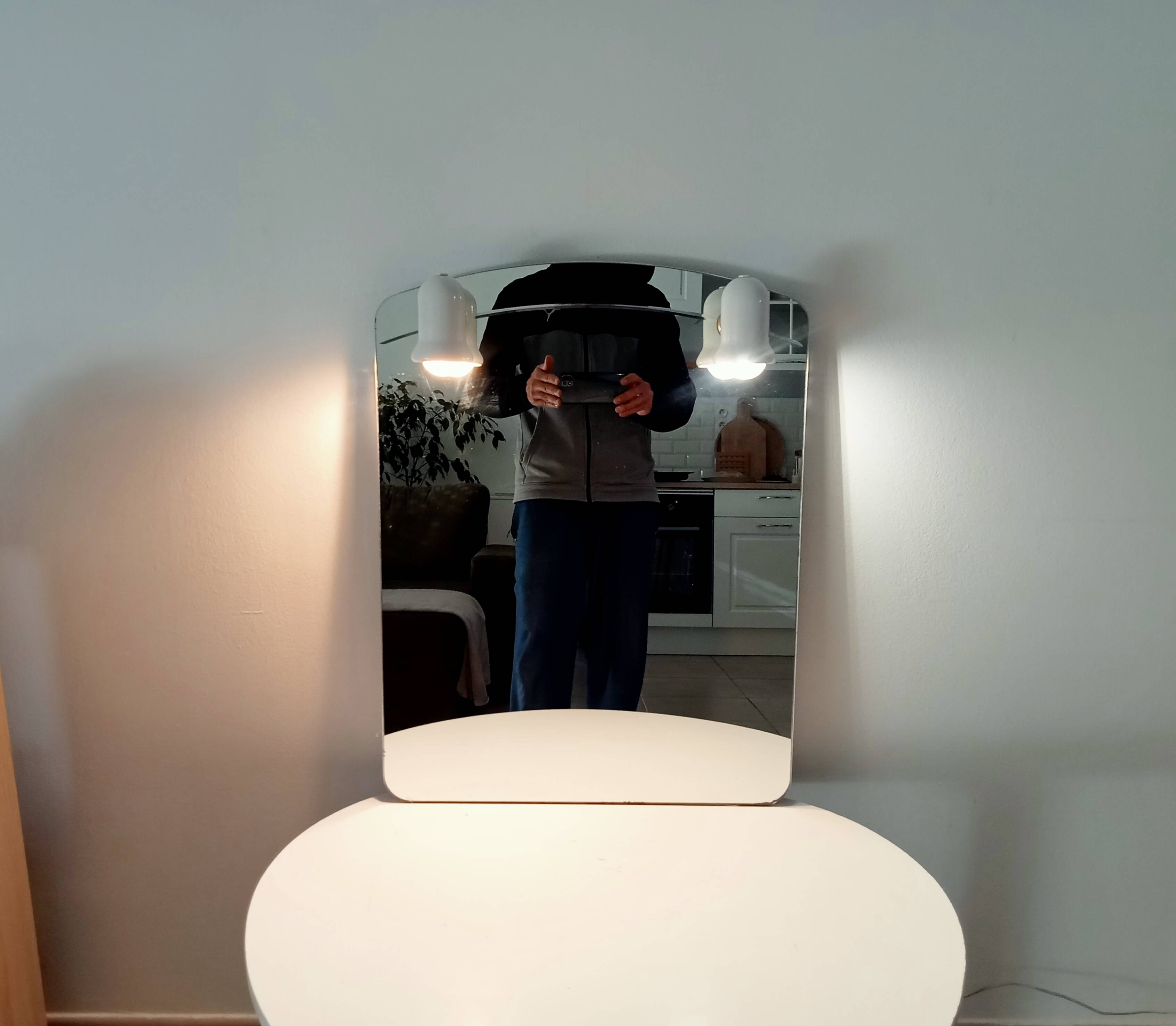 Vintage 90s illuminated mirror