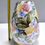 Painted Porcelain Flower Vase by Bassano with a Floral Pattern, Italy