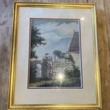 Watercolor "house entrance"