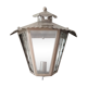 Half grey metal wall sconce and 3 windows