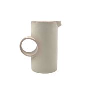 Organic modern white ceramic vase / jug, La Sfera Italy 1980s