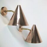 Cone Shaped Wall Lights in Copper and Brass by Hans-Agne Jakobsson – Iconic Scandinavian Design