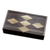 Empty pocket, Art Deco box in straw marquetry