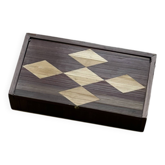 Vide poche, boîte Art Déco en marqueterie de paille