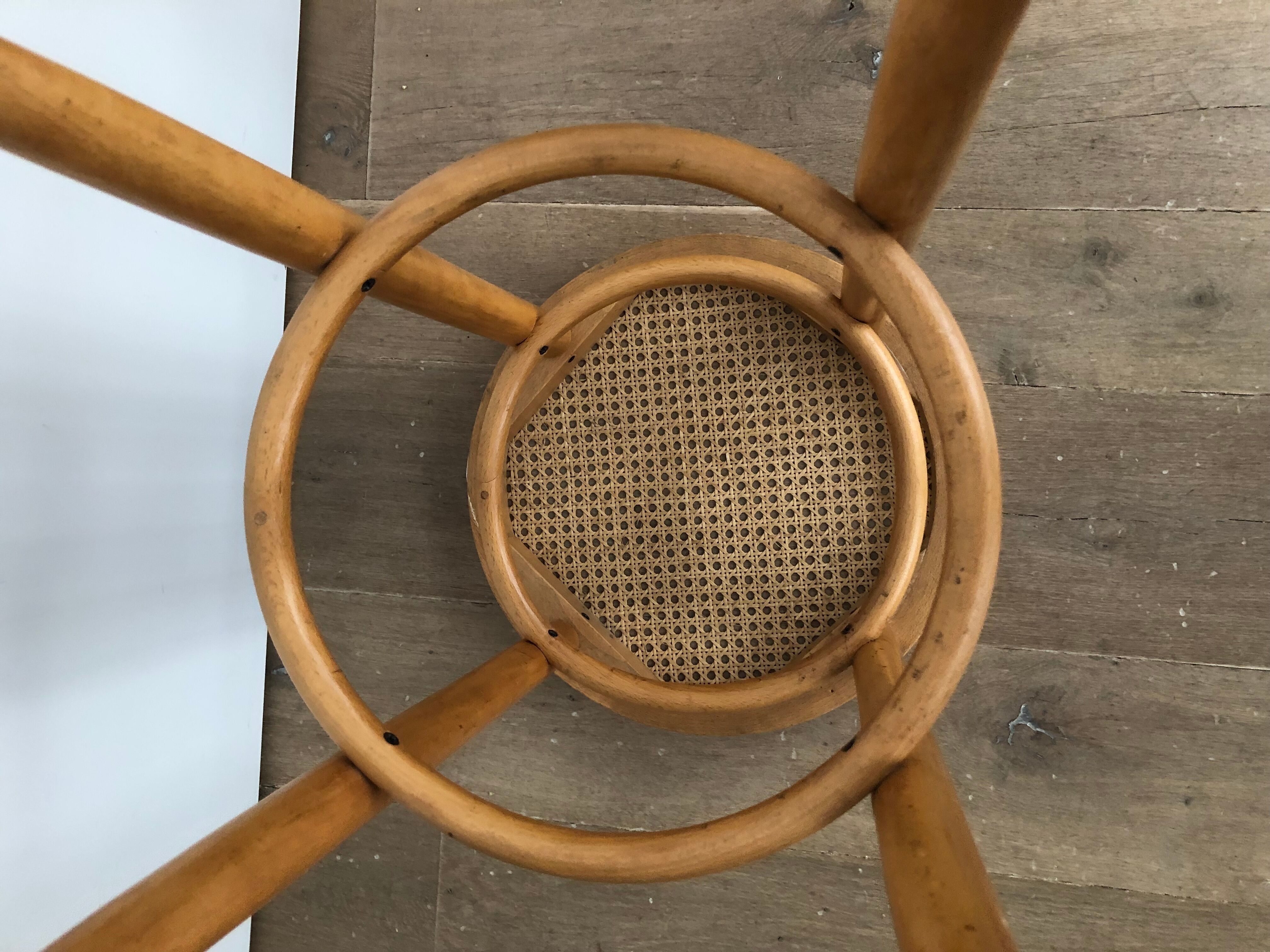 High stool in cannage