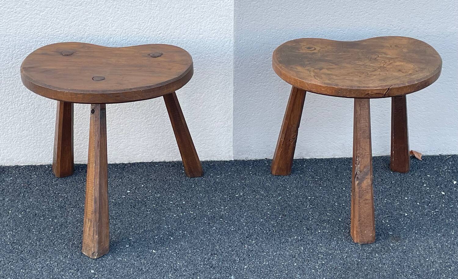 French brutalist tripod stool