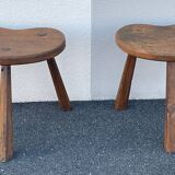 French brutalist tripod stool