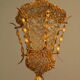 Antique wrought gilt metal hall lantern