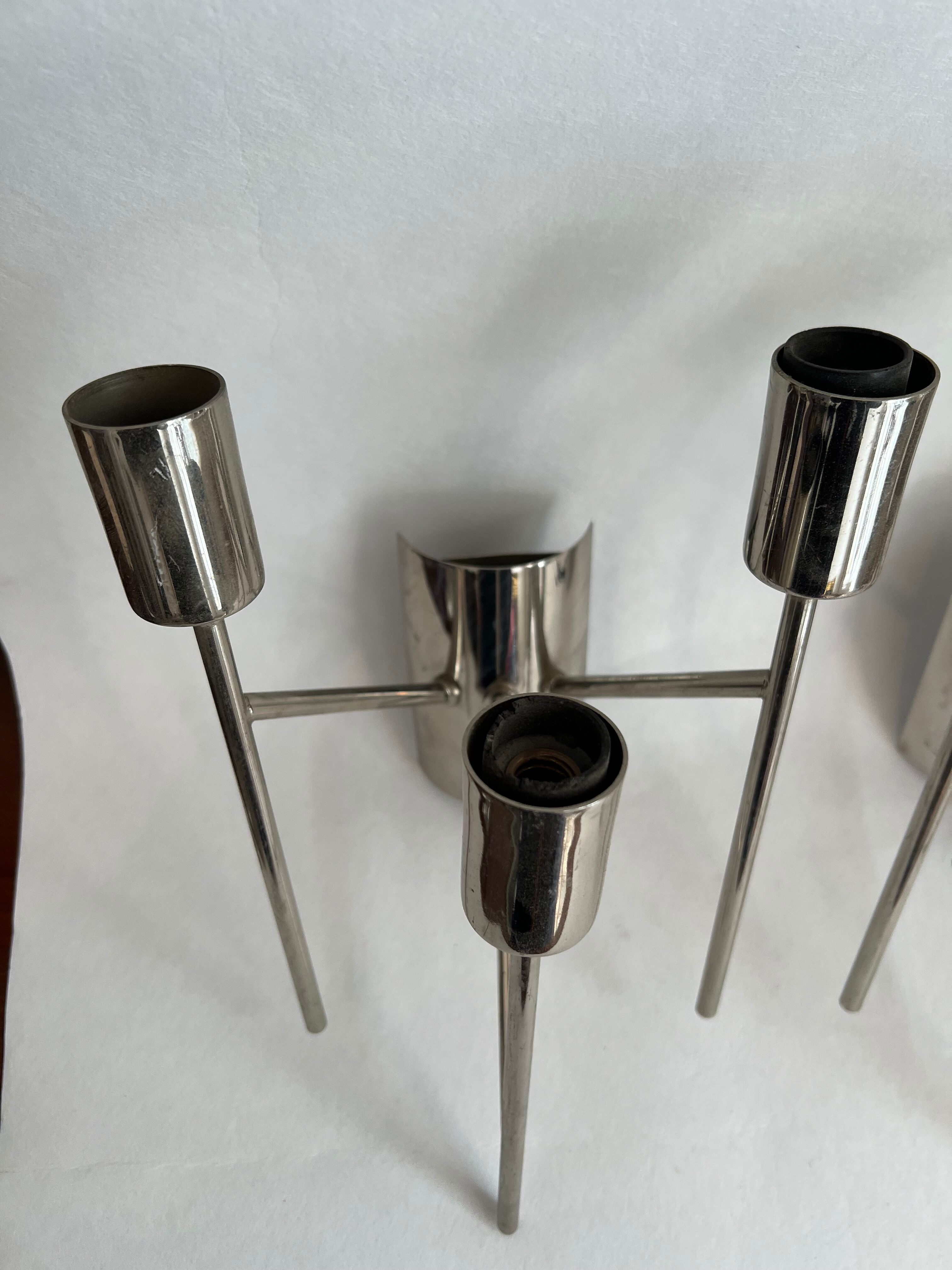 Set of three design wall lamps 1970