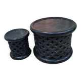 Table Basse Et Tabouret Africain Bamiléké