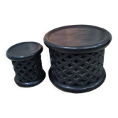 Table Basse Et Tabouret Africain Bamiléké