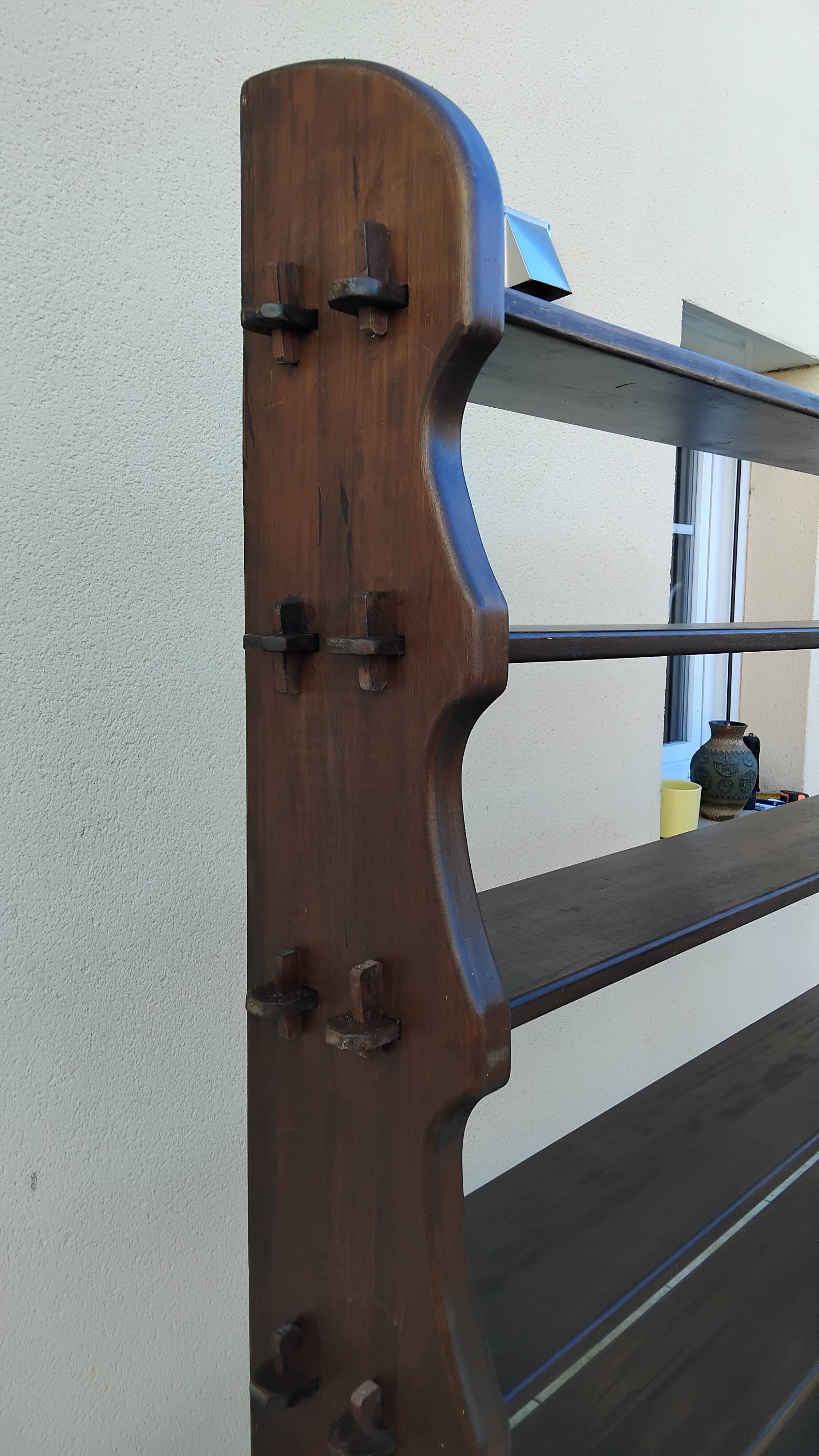 Brutalist design Scandinavian bookshelf Olavi Hänninen vintage