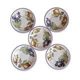 5 hollow botanical plates Saint George Andina