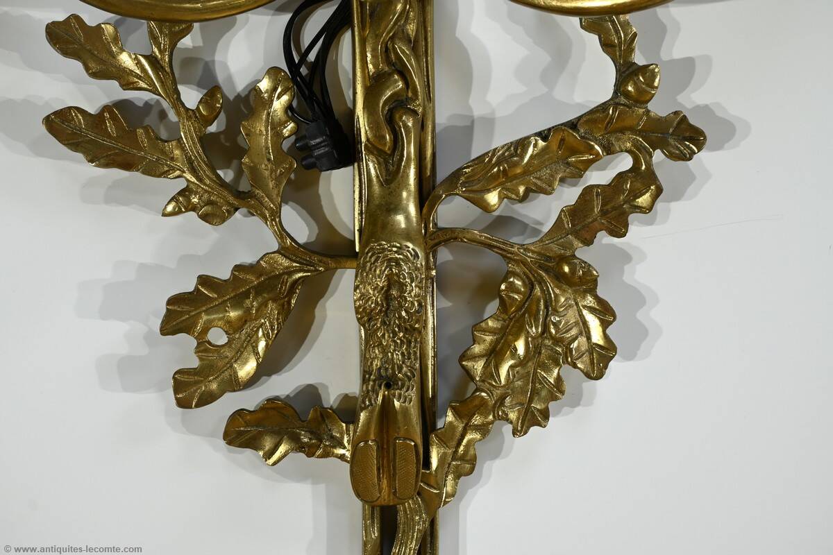 Bronze Wall Sconces, after C. Galle, Napoleon III period – Mid
