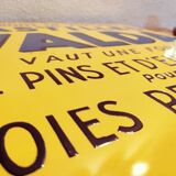 Vintage enamel plate Pastilles Valda - from the 1960s