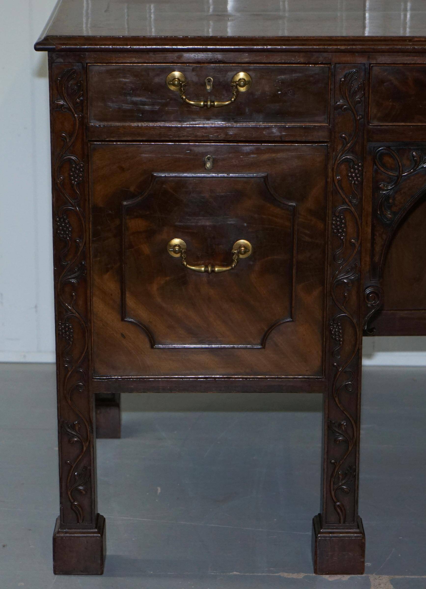 George III mahogany buffet Viscountess Boyd of Ince Castle Chippendale