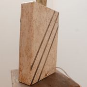 Lampe de table en travertin