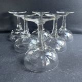 6 anciennes coupes à champagne – Verre soufflé