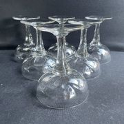 6 old champagne glasses – Blown glass