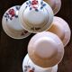 6 mismatched pink deep plates Digoin Badonviller Art Deco