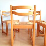 Set of 4 Maison Regain sled chairs from the 70s/80s