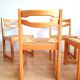 Suite de 4 chaises traineau Maison Regain années 70/80
