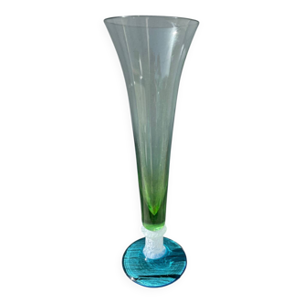Vase multicolore en verre de Clichy