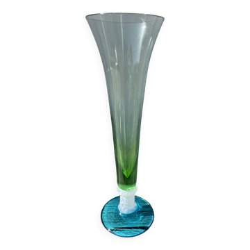 Vase multicolore en verre de Clichy