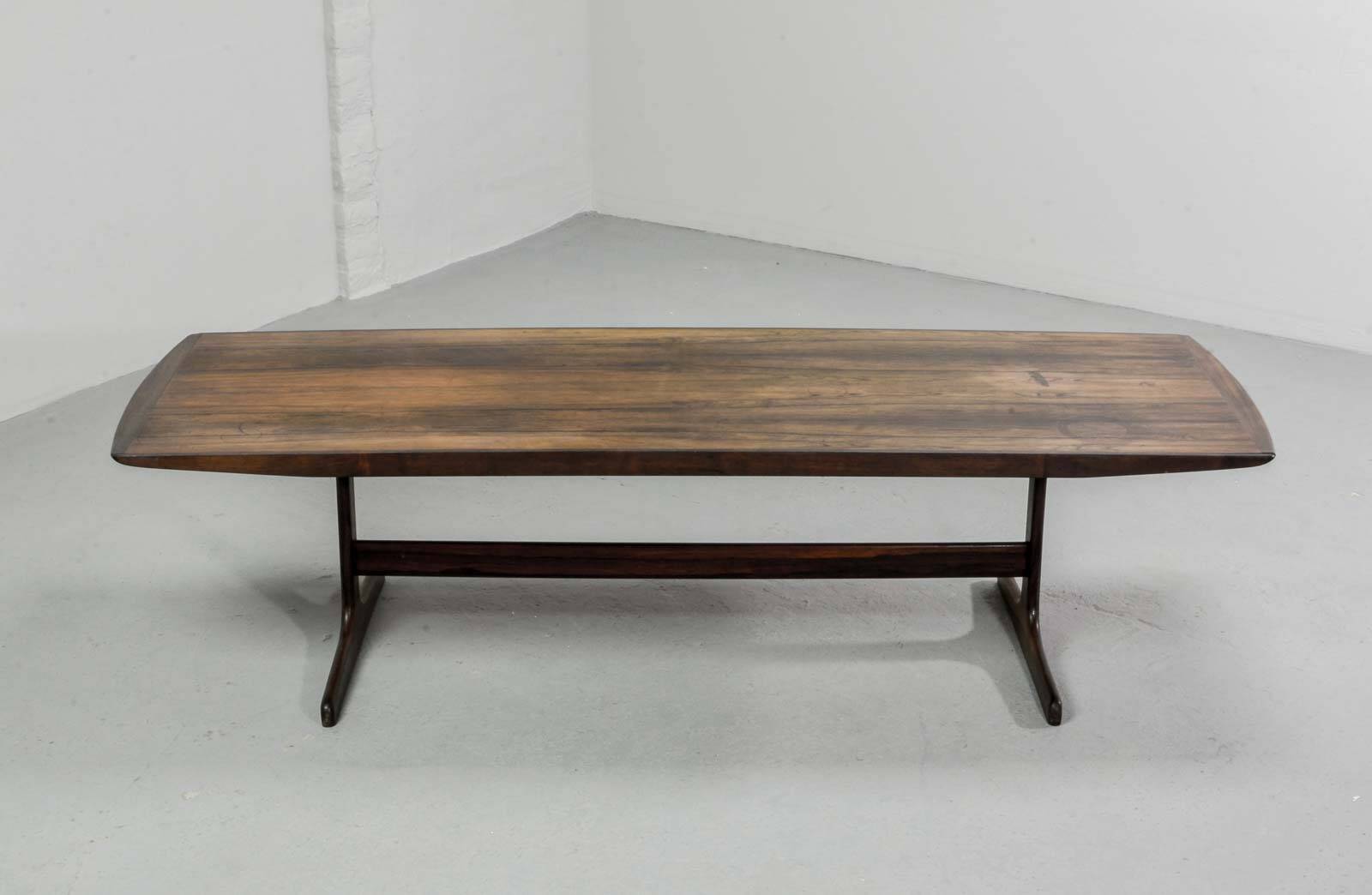 Large Fristho Dutch Design Rosewood Coffee Table for Topform, 1970s