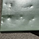 Table de jardin ou bistro pliante en tôle kaki début années 50