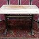 Solid pine bistro table with sanded top, 50s