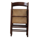 Folding chair occasional chair vintage wooden office chair with cane seat