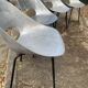 Four chairs 1953 Tonneau model design by Pierre Guariche Co.