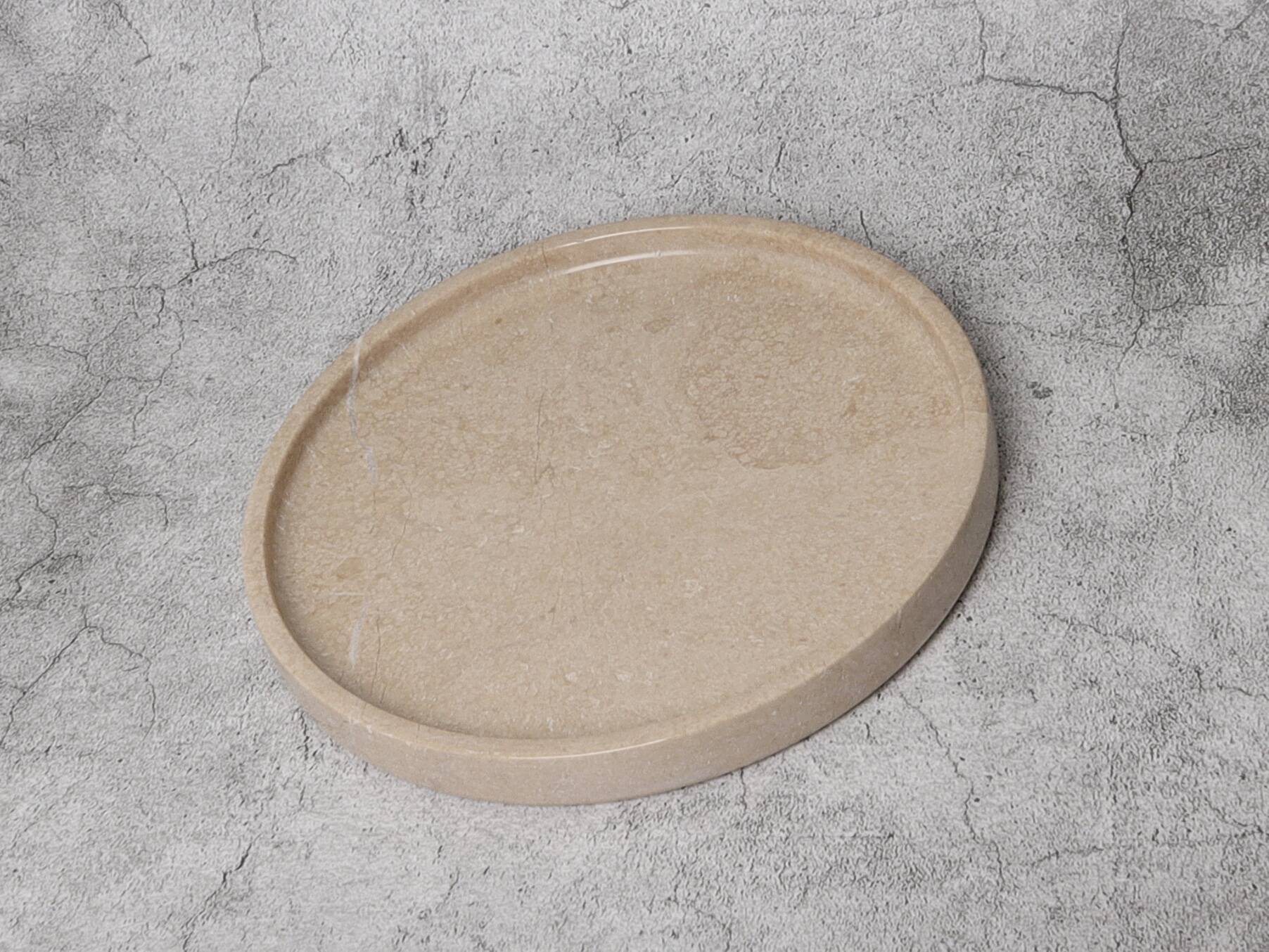 Gabriella – Round Travertine Tray
