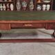 Empire-style centre desk in mahogany – with side pull-outs