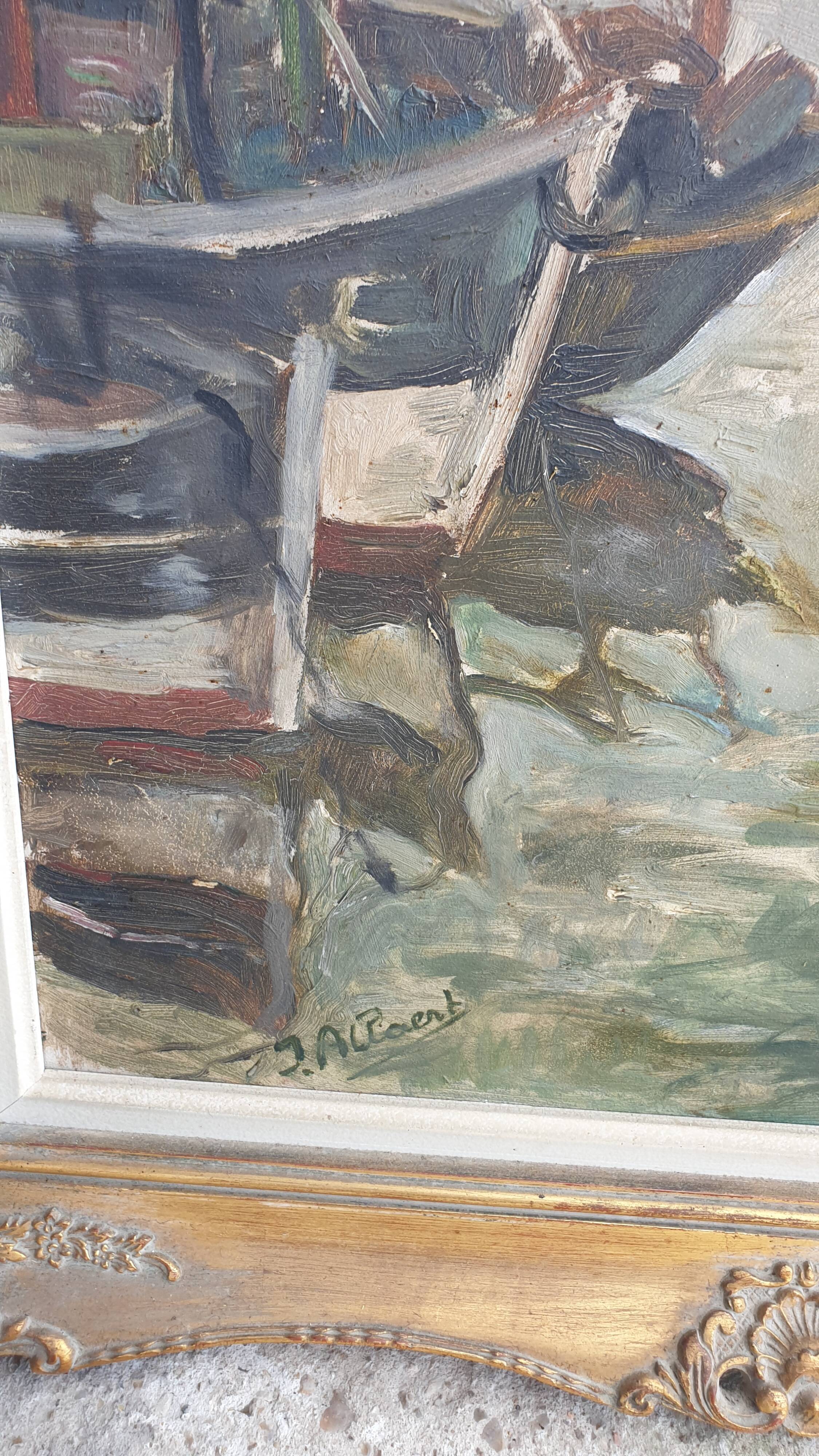 Oil painting on panel XXth